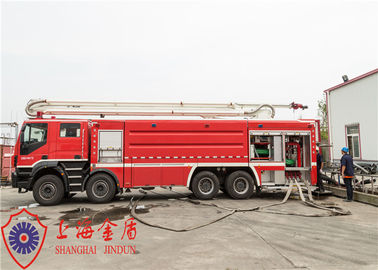 8x4高い噴霧の給水塔の普通消防車39トン25mの働き高さ6の座席