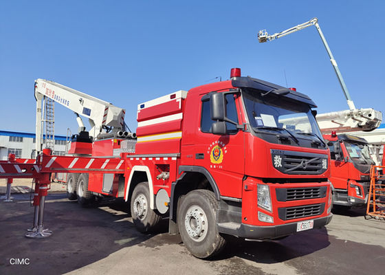 単一のタクシーのフル パワーPTOが付いている油圧空気梯子の普通消防車を運転する6×4