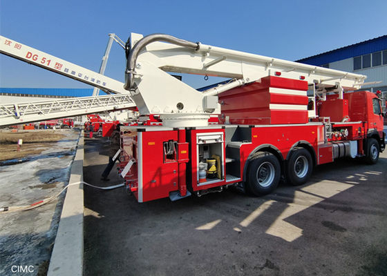 435Hp空気梯子のプラットホーム消火車6x4ドライブ4500mmホイールベース